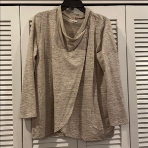 Pure Jill by J Jill wrap top in a oatmeal color